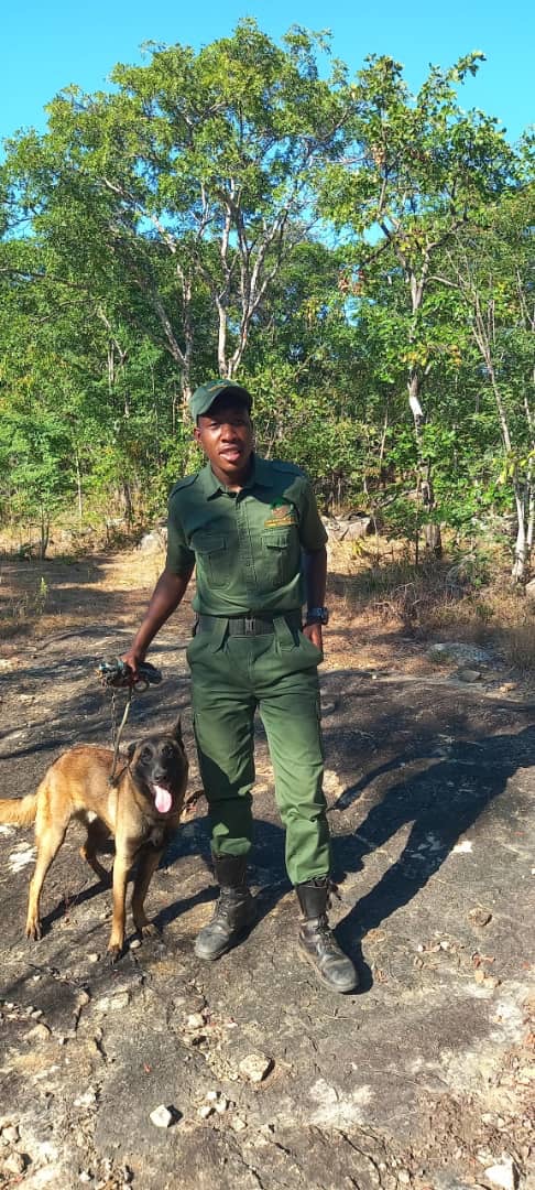 Our proud K-9 handler W. Mangena