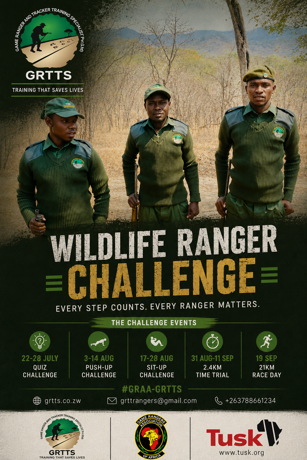 Follow us as GRTTS take part in the 2026 Wildlife Ranger Challenge.